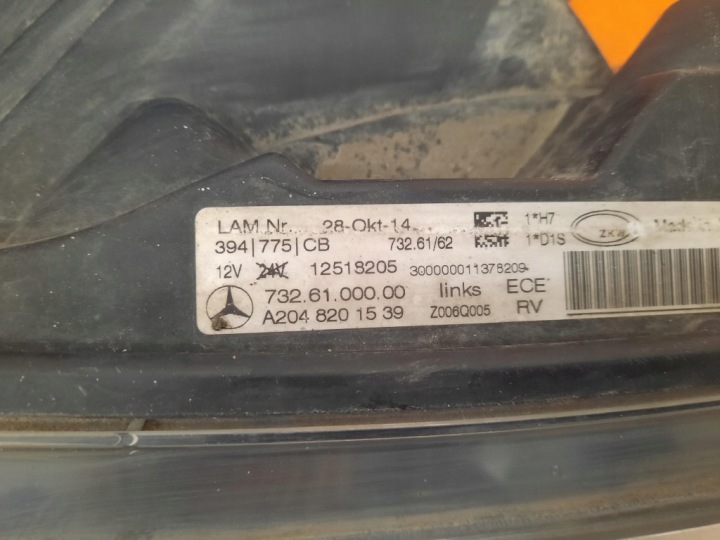 MERCEDES GLK A204 12- LIFT SUV PROJECTEUR GAUCHE PHARE AVANT A2048201539