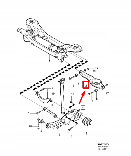 VOLVO BRAS LACZACE, INFÉRIEUR 30736922 OE PIÈCE USINE NEUF