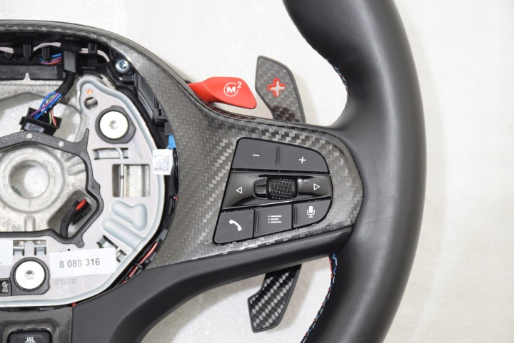BMW G87 G80 G81 G82 VOLANT M WIBRACJE PALETTES AVEC CHAUFFAGE ORIGINAL CARBONE