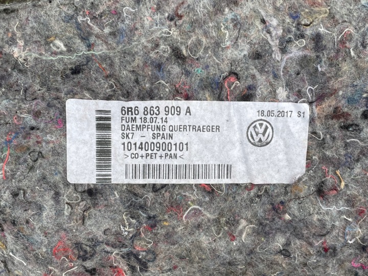 VW POLO 6C 3D 17R INSONORISATION PLANCHERS CLOISONS 6C1863925B