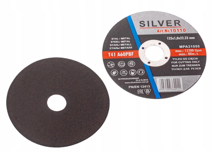 DISQUE TNACA VERS METALU SILVERTOOLS S10110 125X22,2 MM