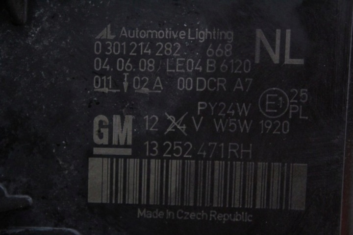 PROJECTEUR DROIT PHARE AVANT BIXENON LENTILLE EUROPE 13252471 OPEL ZAFIRA B