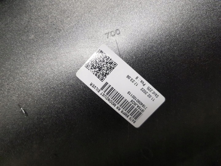 PARE-CHOCS ARRIÈRE FORD FIESTA MK8 VIII 8 MOONDUST SILVER B479