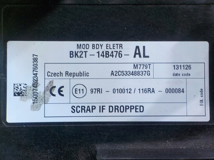 TRANSIT CUSTOM I 2.2 TDCI 14R VAN BOÎTE FUSIBLES BK2T-14B476-AL