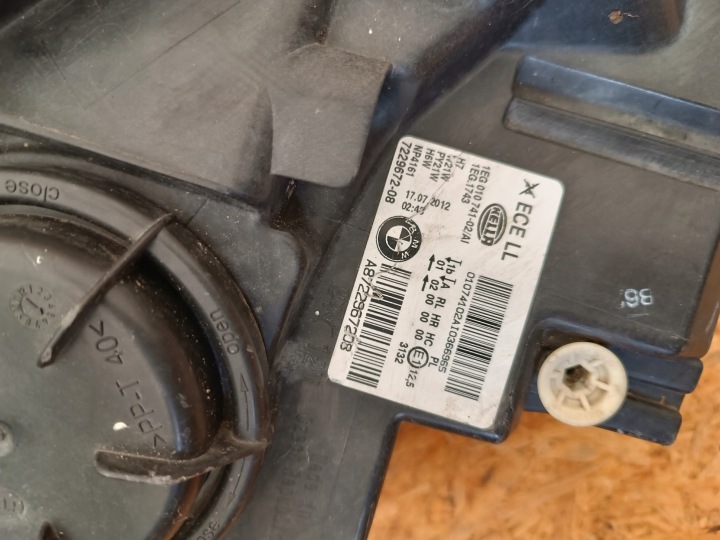 PHARE DROIT AVANT PROJECTEUR EUROPE 7229672-08 7229672 BMW 1 F20 F21 11-