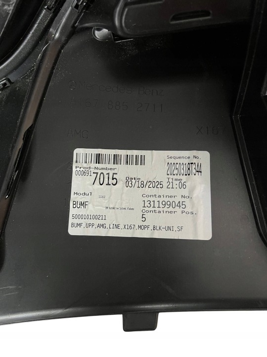 PARE-CHOCS AVANT AVANT MERCEDES-BENZ GLS X167 AMG A1678850211