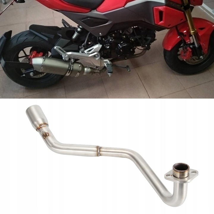 TUBO DE ESCAPE CON LACZEM SRODKOWYM PARA HONDA MSX125 2013-2019 ACERO ACERO INOXIDABLE 