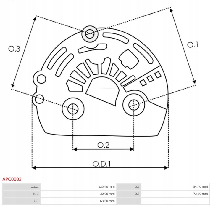 COUVERCLE ALTERNATEUR AS-PL APC0002