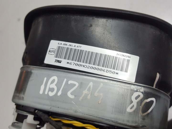 SEAT IBIZA 4 IV 08-12R COUSSIN AIRBAG CONDUCTEUR 6J0880201Q