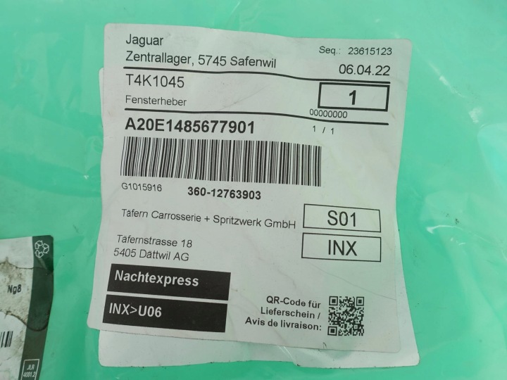 JAGUAR I-PACE X590 18- MÉCANISME VITRES GAUCHE AVANT