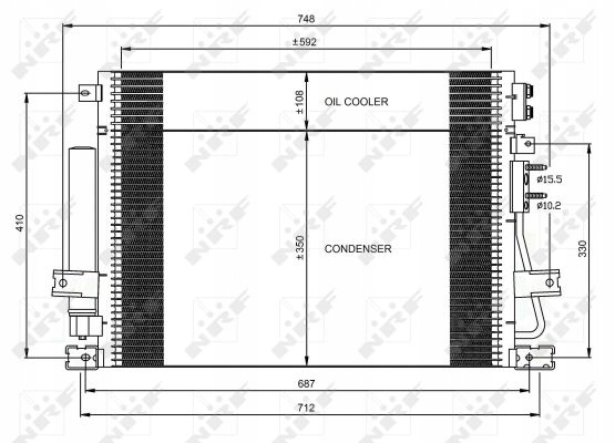 35966 NRF RADIATEUR CLIMATISATION CHRYSLER