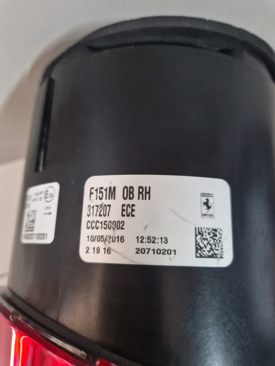 PHARE ARRIÈRE DROITE DROIT ARRIÈRE FERRARI 812 GTC4 F8 317207