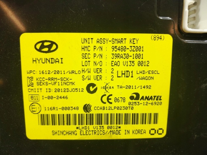 HYUNDAI I40 MODULE CONTRÔLEUR KEYLESS 95480-3Z001