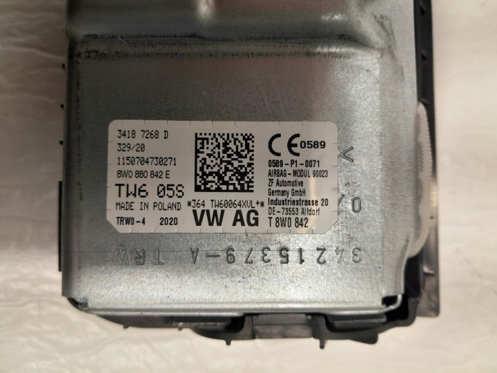 AUDI A4 B9 LIFT AIRBAG COUSSIN ROTULE PASSAGER USA 8W0880842E
