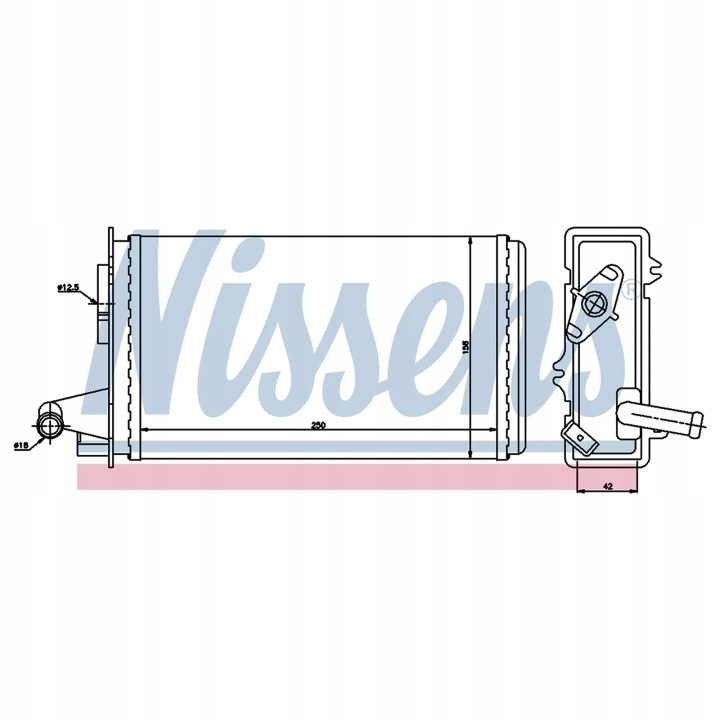 NISSENS 71438 ÉCHANGEUR DE CHALEUR CHAUFFAGE INTÉRIEUR