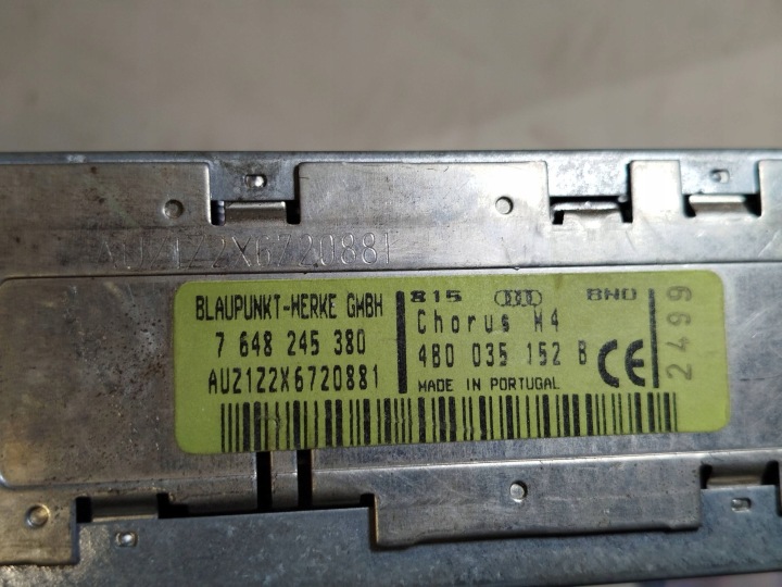 PANNEAU AUTORADIO RADIO D'USINE CASSETTE CHORUS AUDI A6 C5 7648245380