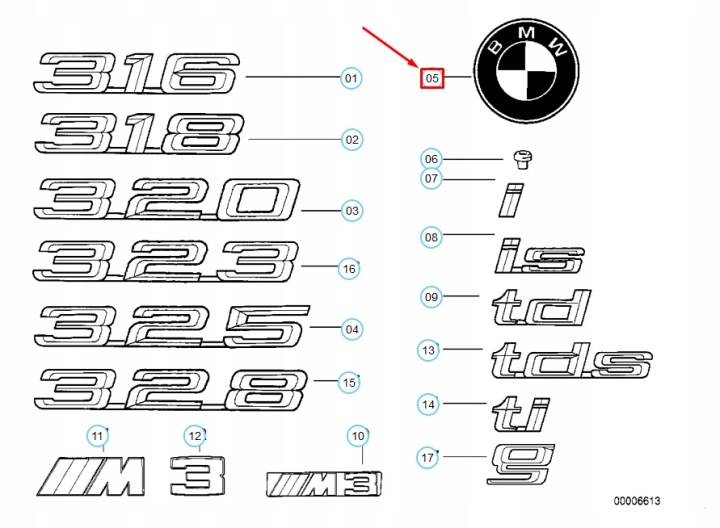 EMBLÈME MOTOCYCLETTE BMW E36 K53 K55 R22 CFGKRS 51148164924
