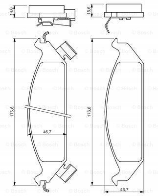 BOSCH ZAPATAS DE FRENADO CHRYSLER PARTE DELANTERA STRATU 