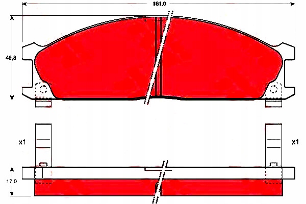 PLAQUETTES FREIN NISSAN DROIT PICK UP 98-10/VANE