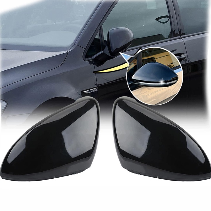 NOIR CARCASSES MIROIRS ZEWNETRZNYCH VOLKSWAGENA GOLFA 7 VII VARIANT GTI R