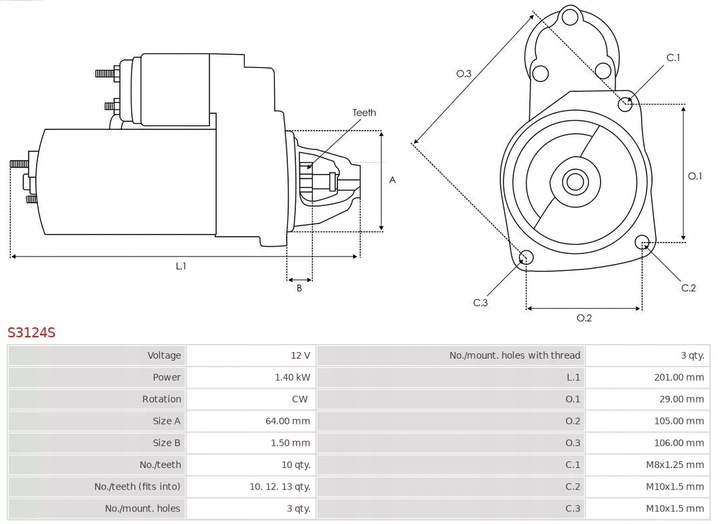 S3124S/AST STARTER 