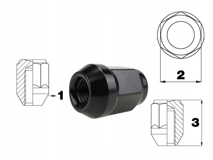 PUERCA ZAMKNIETA PARA DISCOS ALUMINIO UNF PARA KOL CHEVROLET CHRYSLER DODGE 