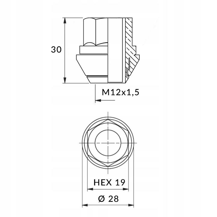 PUERCAS PARA ORIGINALES DISCOS ALUMINIO FORD FOCUS FIESTA KUGA MONDEO 