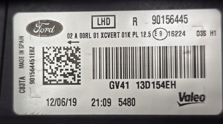 FORD KUGA MK2 BIXENON ST PROJECTEUR AVANT PHARE AVANT GV41-13D154-EH