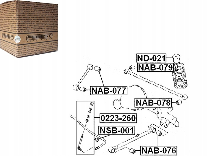 FEBEST BLOCAGE SILENCIEUX WAH. NISSAN T. TERRANO/PATHFINDER/TERRANCAN 95-03 photo 5 - milautoparts-fr.ukrlive.com