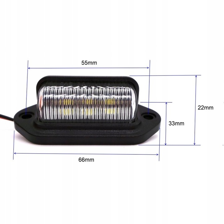 LÁMPARA REJESTRACJA DIODO LUMINOSO LED 12V 350LM, UNIVERSAL 