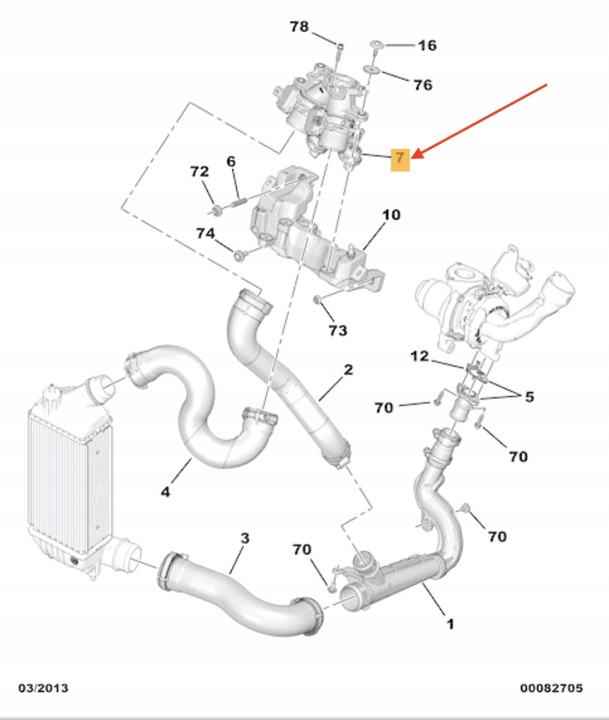 PAPILLON DES GAZ OE 9677515880