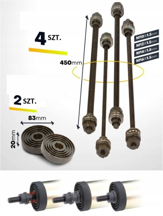 KIT SCIAGACZY DOUILLE BRAS DE SUSPENSION ROULEMENT 26 ELEMENTOW