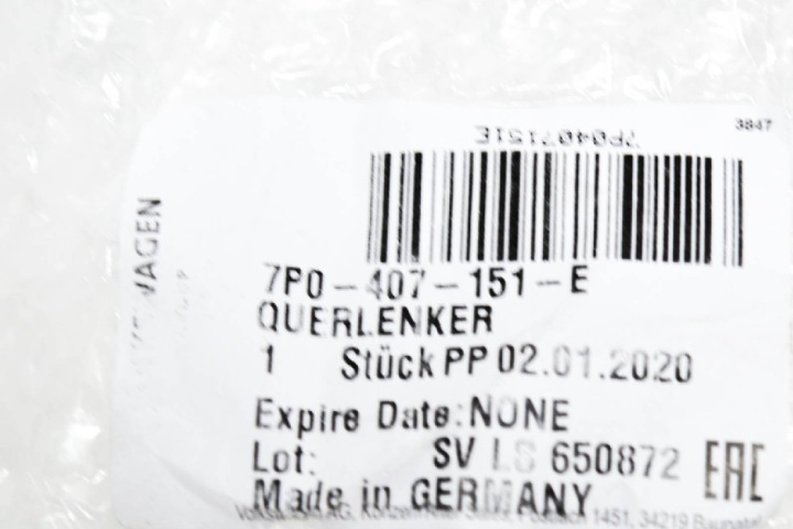 AUDI Q7 4L AVANT GAUCHE INFÉRIEUR BRAS DE SUSPENSION 7P0407151E NEUF ORIGINAL