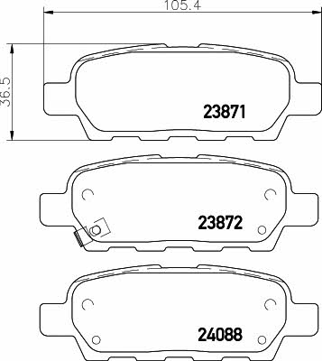 KLOCEK DE FRENADO KIT PARTE TRASERA INFINITI FX, G, M35, M45 