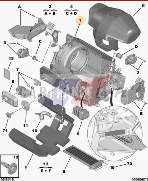 ÉVAPORATEUR DU CLIMATISEUR 6480A9 ÉTAT NOUVEAU AVEC PSA DS3 photo 1 - milautoparts-fr.ukrlive.com