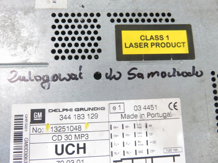 RADIO OPEL ASTRA III H GTC 13251048