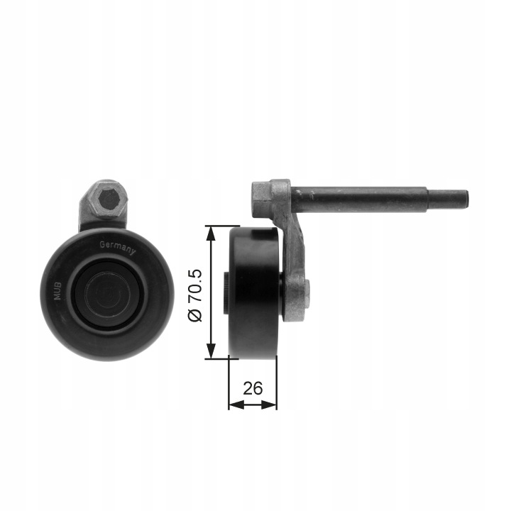 GALET TENDEUR COURROIE MULTICANAL BMW 3 (E46), 5 (E39) 2.0D 02.98-09.03