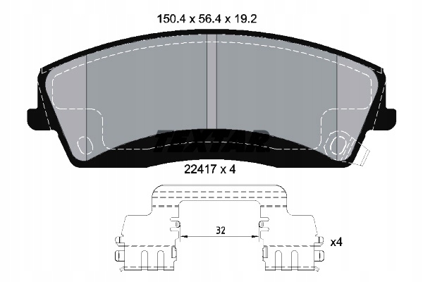 TEXTAR ZAPATAS DE FRENADO PARTE DELANTERA CHRYSLER 300C DODGE CHALLENGER CHARGER 