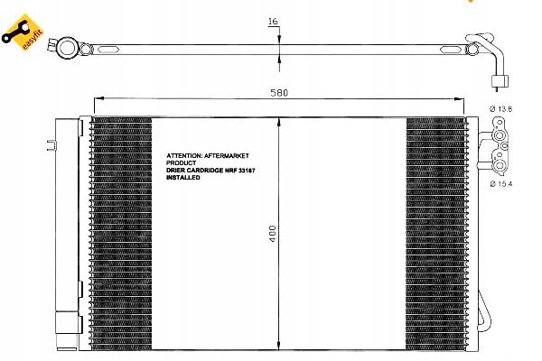 CONDENSADOR DE ACONDICIONADOR BMW 1/3 04- E90/92/E81/E87 