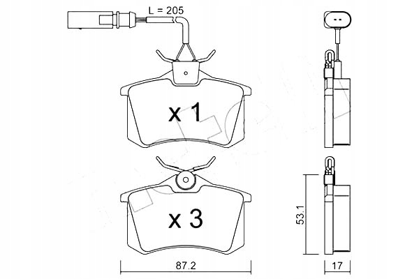 PADS BRAKE GALAXY ALHAMBRA SHARAN REAR CZUJNI 