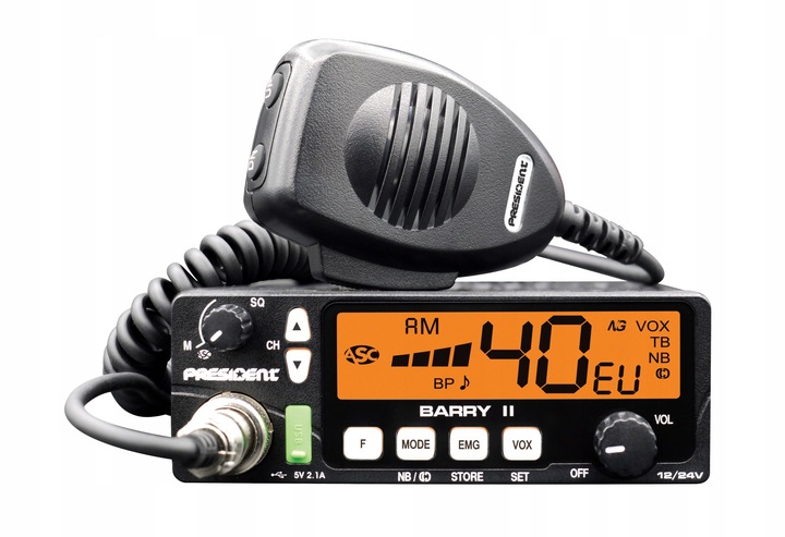 CB RADIO PRESIDENT BARRY 2 II 12/24V NIEWIELKA SKUTECZNA ANTENA MAGNES A3K 