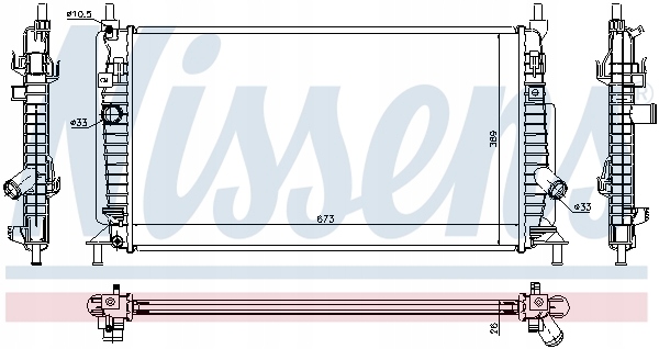 NISSENS 68520 RADIATEUR SYSTÈME REFROIDISSEMENT MOTEUR