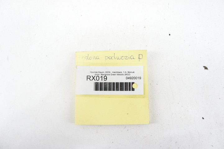 RX018 HYUNDAI BAYON PROTECTION CHÂSSIS GAUCHE 84217-Q0000