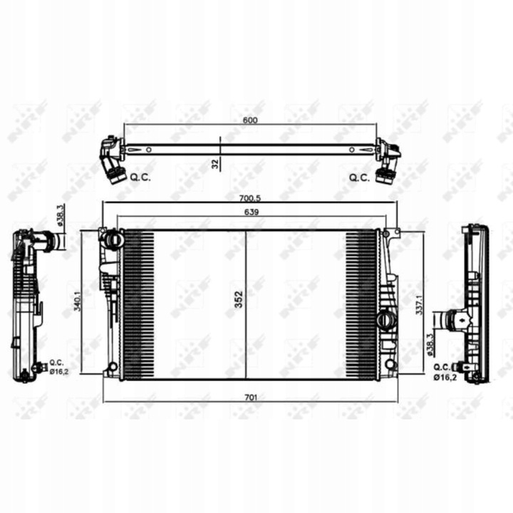 NRF 58413 CHLODNICA, SISTEMA DE REFRIGERACIÓN DEL MOTOR 