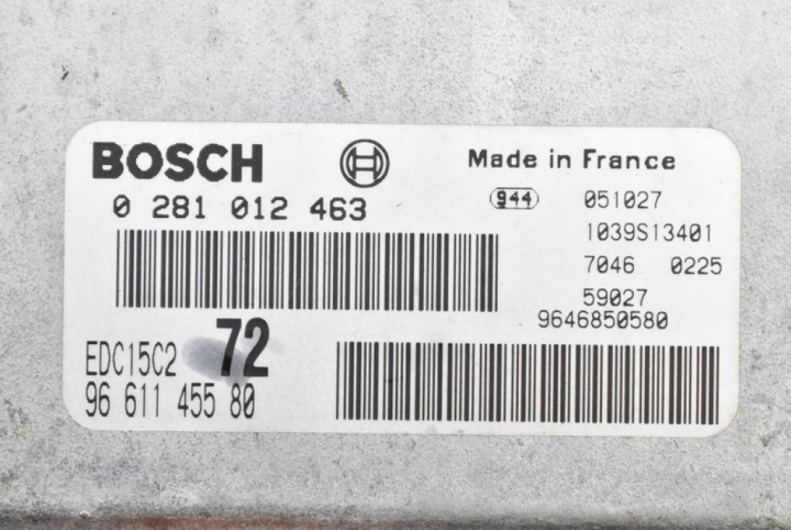 CONTRÔLEUR MOTEUR 9661145580 0281012463 CITROEN C8 I 2.0 HDI 122 KM 02-08