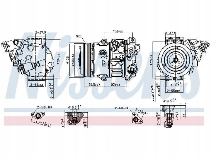 COMPRESOR DE ACONDICIONADOR TOYOTA CAMRY V 2.0 2.5 11- LEXUS ES 2.5 12-18 