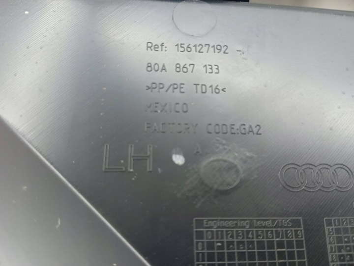 AUDI Q5 SQ5 2020 GAUCHE CÔTÉ CARDAN BRODERIE PORTES AVANT