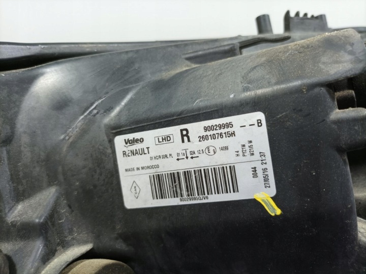 DACIA SANDERO II PROJECTEUR PHARE DROIT AVANT EUROPE 260107615R