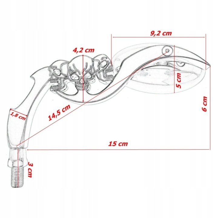RÉTROVISEURS CHROME HONDA NOIR SPIRIT VT750C2B PHANTOM VF750 M10 (21826)