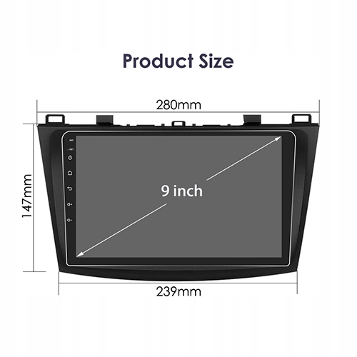 RADIO GPS BT ANDROID MAZDA 3 2009-2013 SIM 8/128GB 